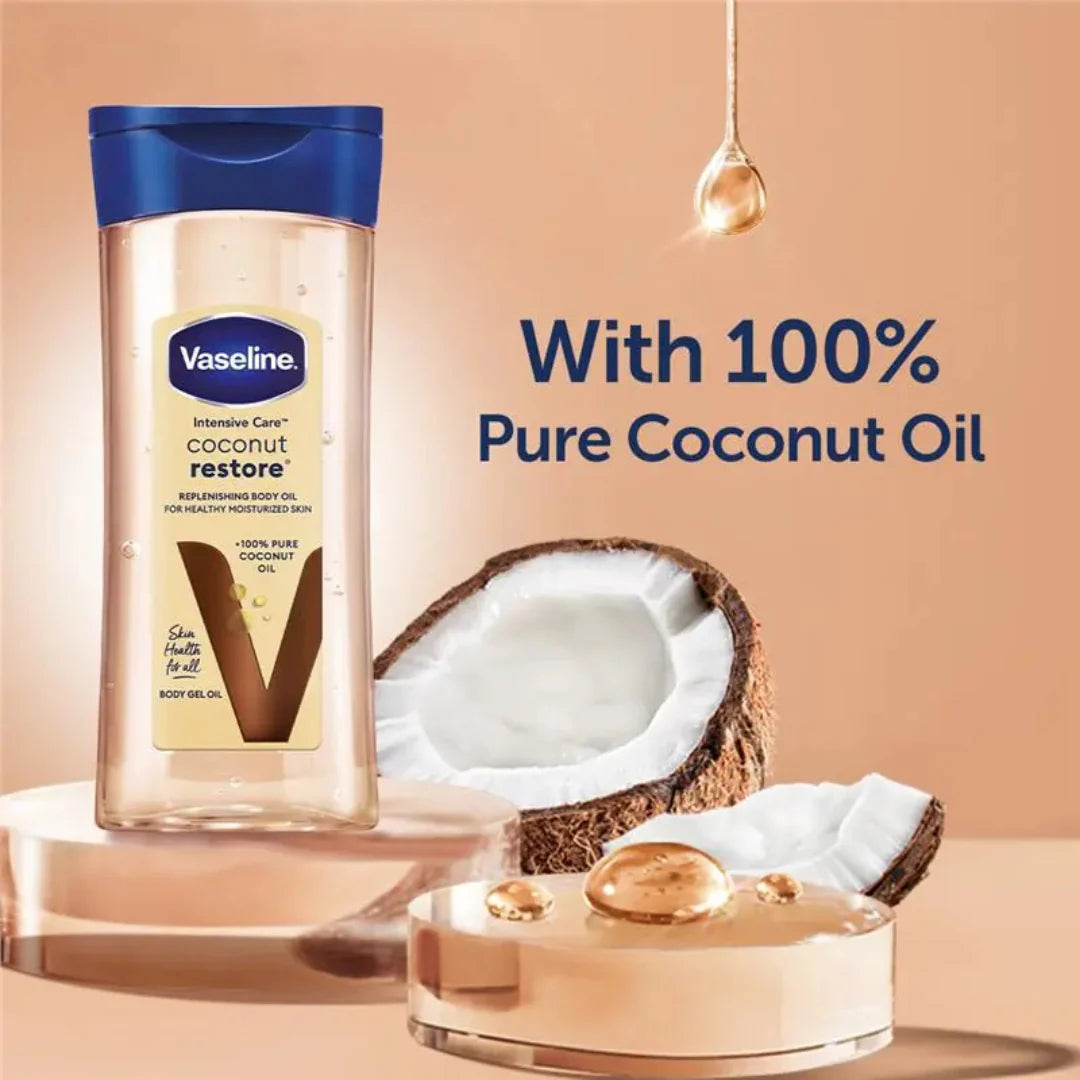 Vaseline Coconut Restore Body Gel Oil 200ml