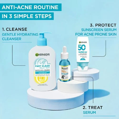 Fast Clear Gentle Cleanser Hydrating Face Wash for Acne Prone Skin