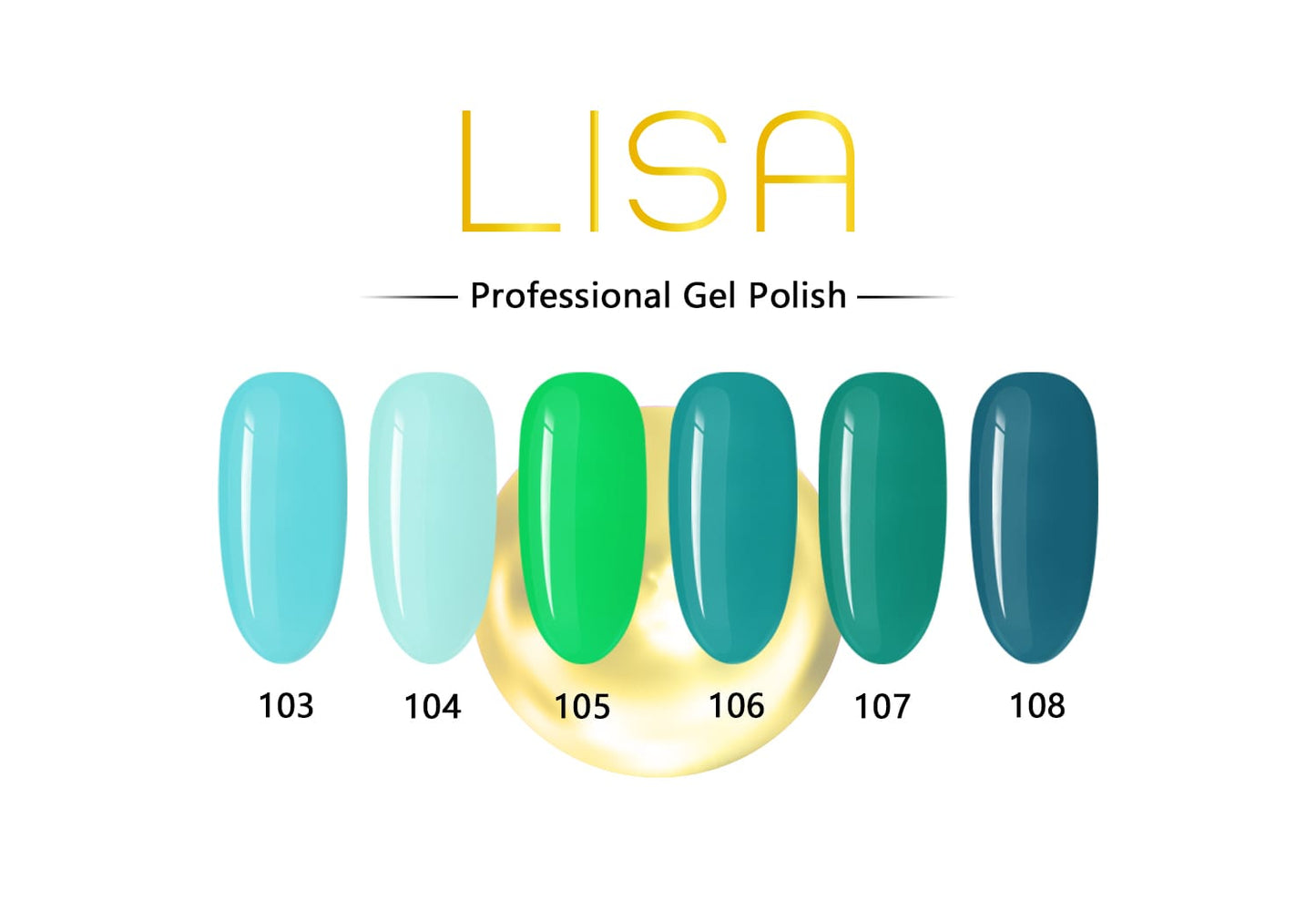 Lisa Gel Polish Ice Green series