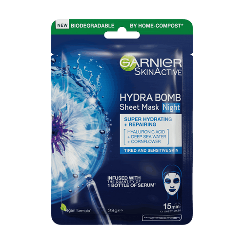 Garnier Hydra Bomb Hyaluronic Acid Deep Sea Water Night Sheet Mask