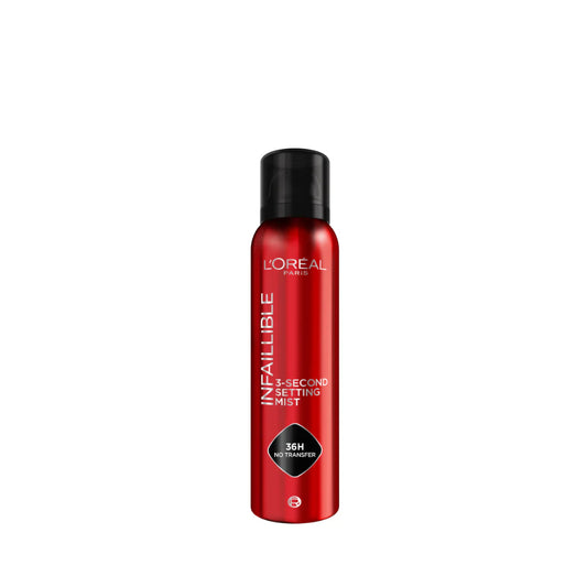 L’Oréal Paris Infaillible 3-second Setting Mist Spray, Locks Makeup For 36h Of Long Wear, With No Transfer, No Marks, No Stickiness