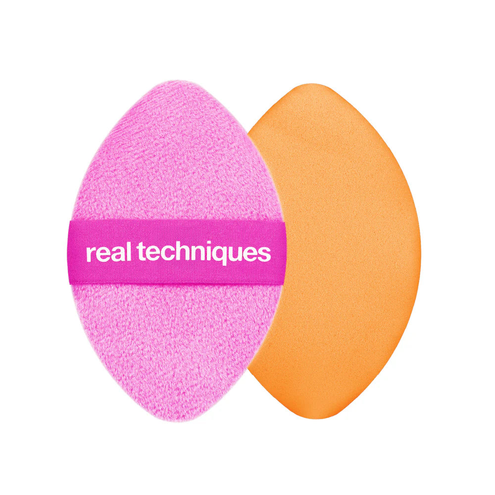 Real Techiques Miracle 2-in-1 Powder Puff, Side one for powder, side two for liquid