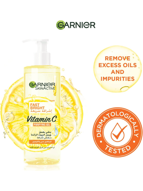 Garnier Fast Bright Vitamin C Purifying Gel Wash