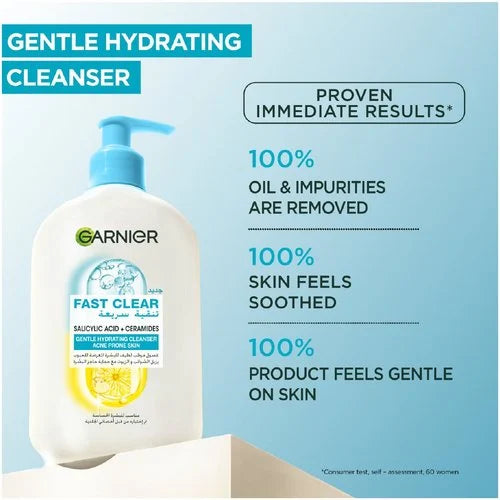 Fast Clear Gentle Cleanser Hydrating Face Wash for Acne Prone Skin