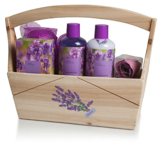 Lavender Wooden Bath Set