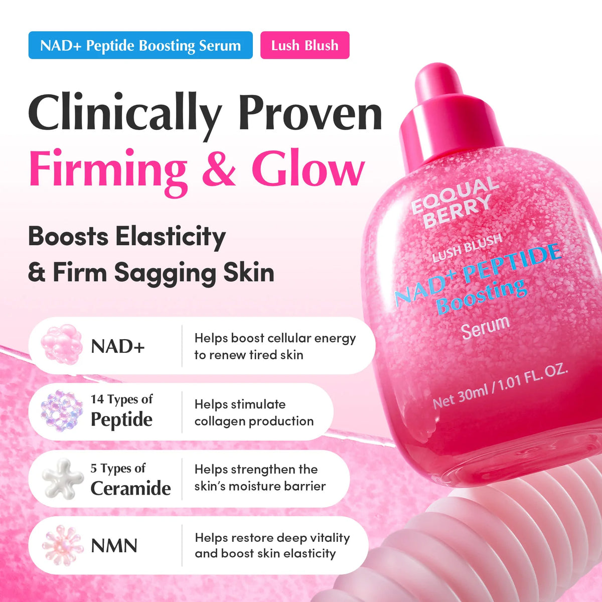 Eqqualberry NAD+ Peptide Boosting Smoothie Serum