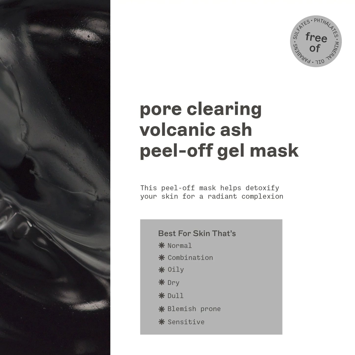 Pore Clearing Volcanic Ash Peel Off Gel Mask