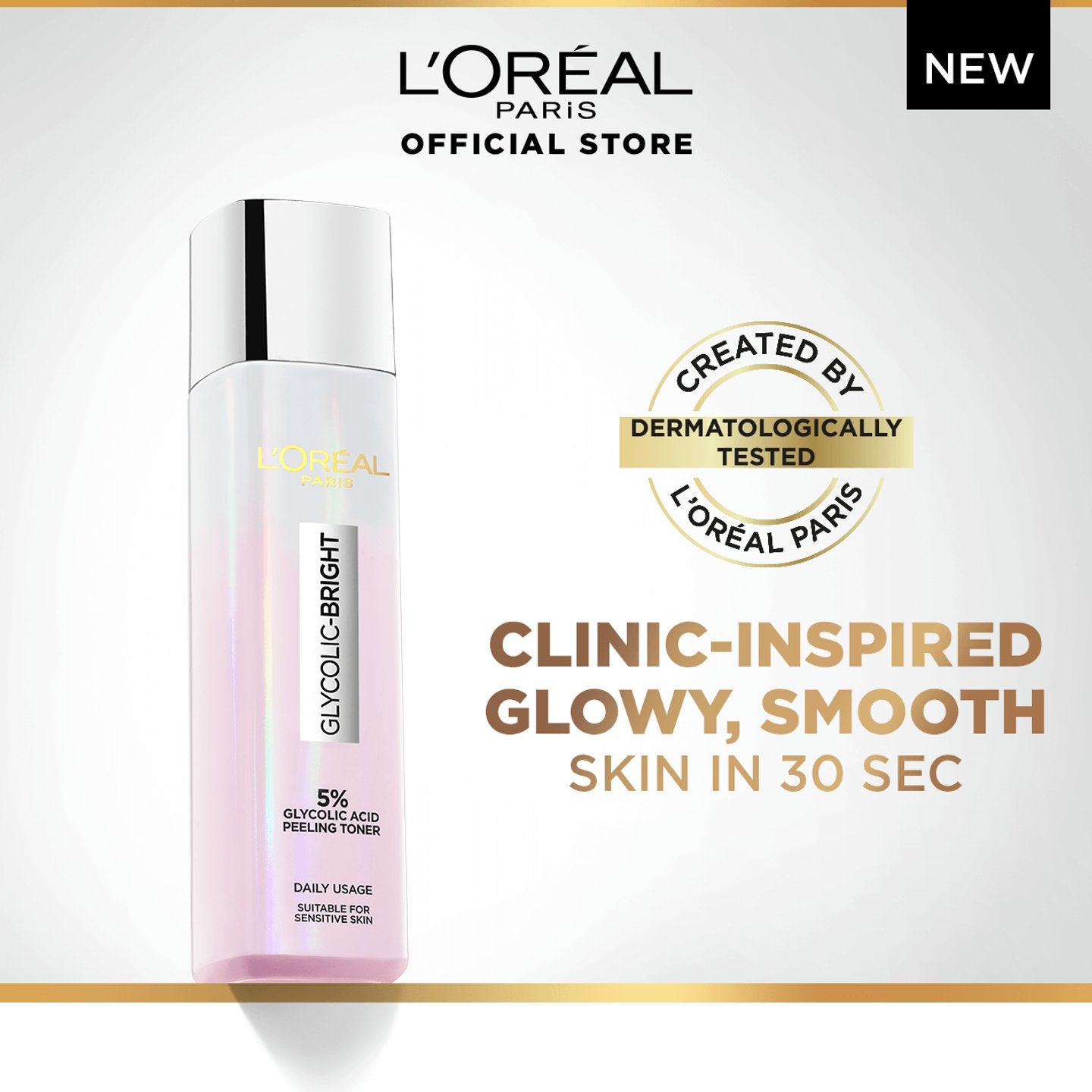 L'ORÉAL PARIS 5% Glycolic Acid Peeling Toner For Instant Glowing Skin