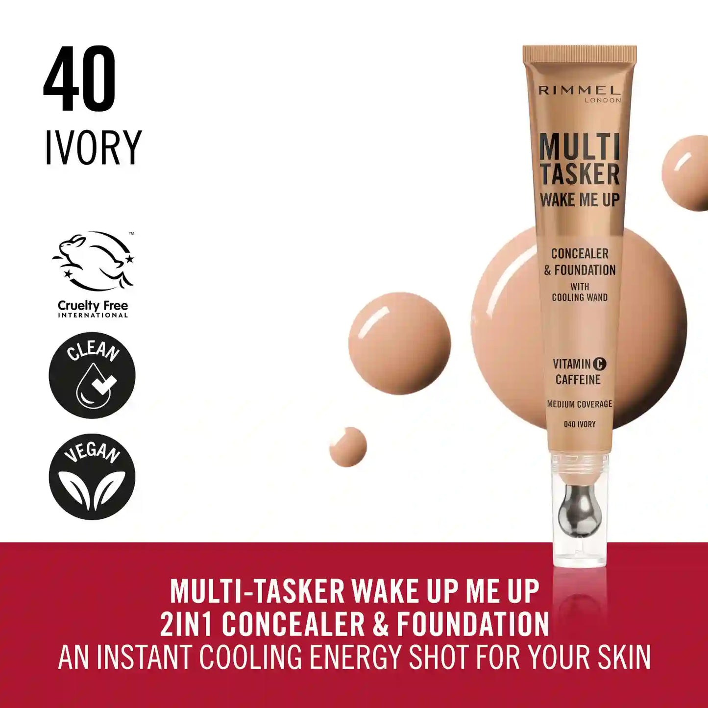 The Multi-Tasker Wake Me Up Concealer and Foundation With Cooling Wand