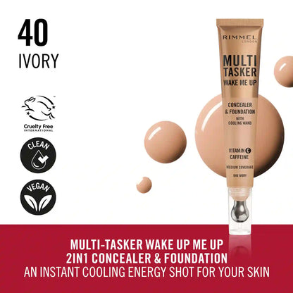 The Multi-Tasker Wake Me Up Concealer and Foundation With Cooling Wand