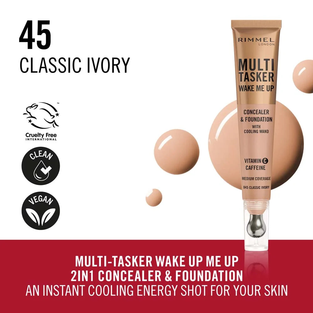 The Multi-Tasker Wake Me Up Concealer and Foundation With Cooling Wand