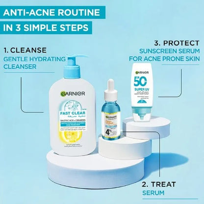 Fast Clear Gentle Cleanser Hydrating Face Wash for Acne Prone Skin