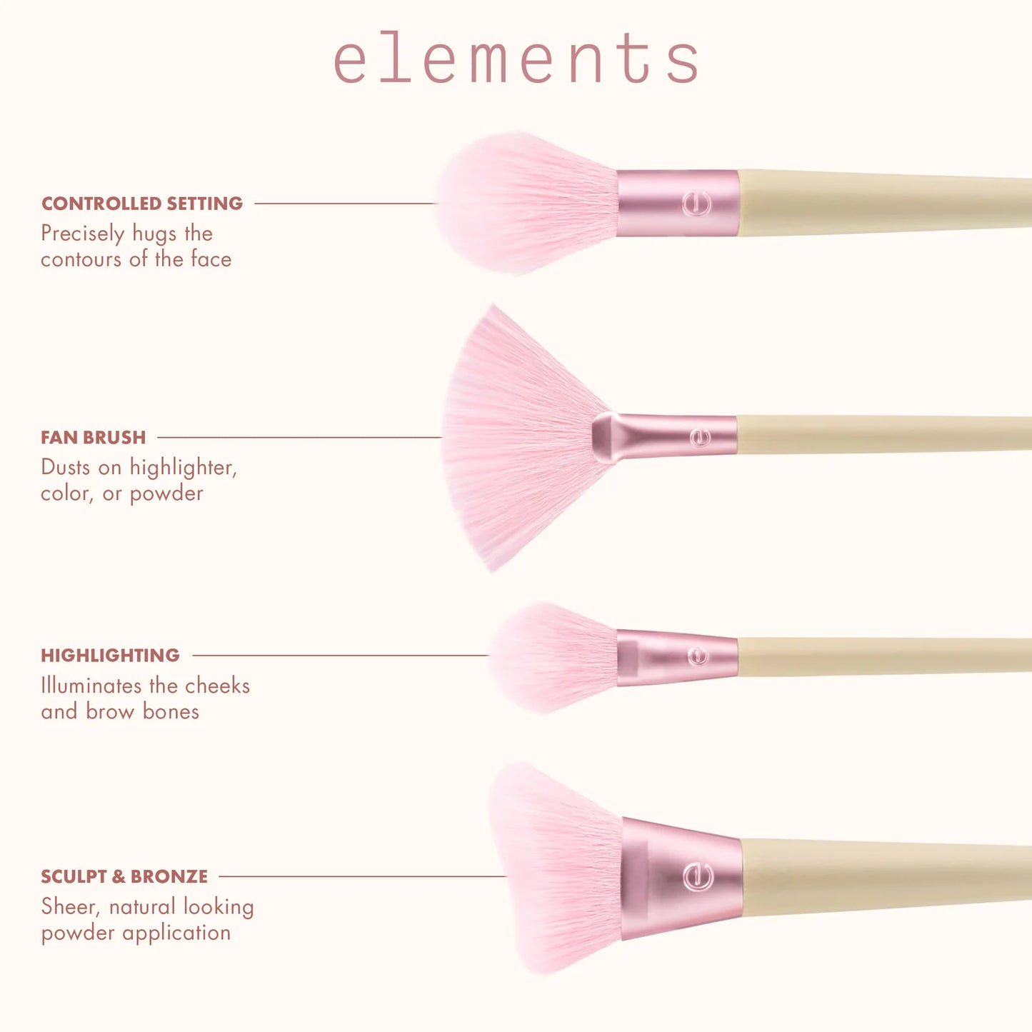 Elements Wind-Kissed Finish Makeup Brush Kit