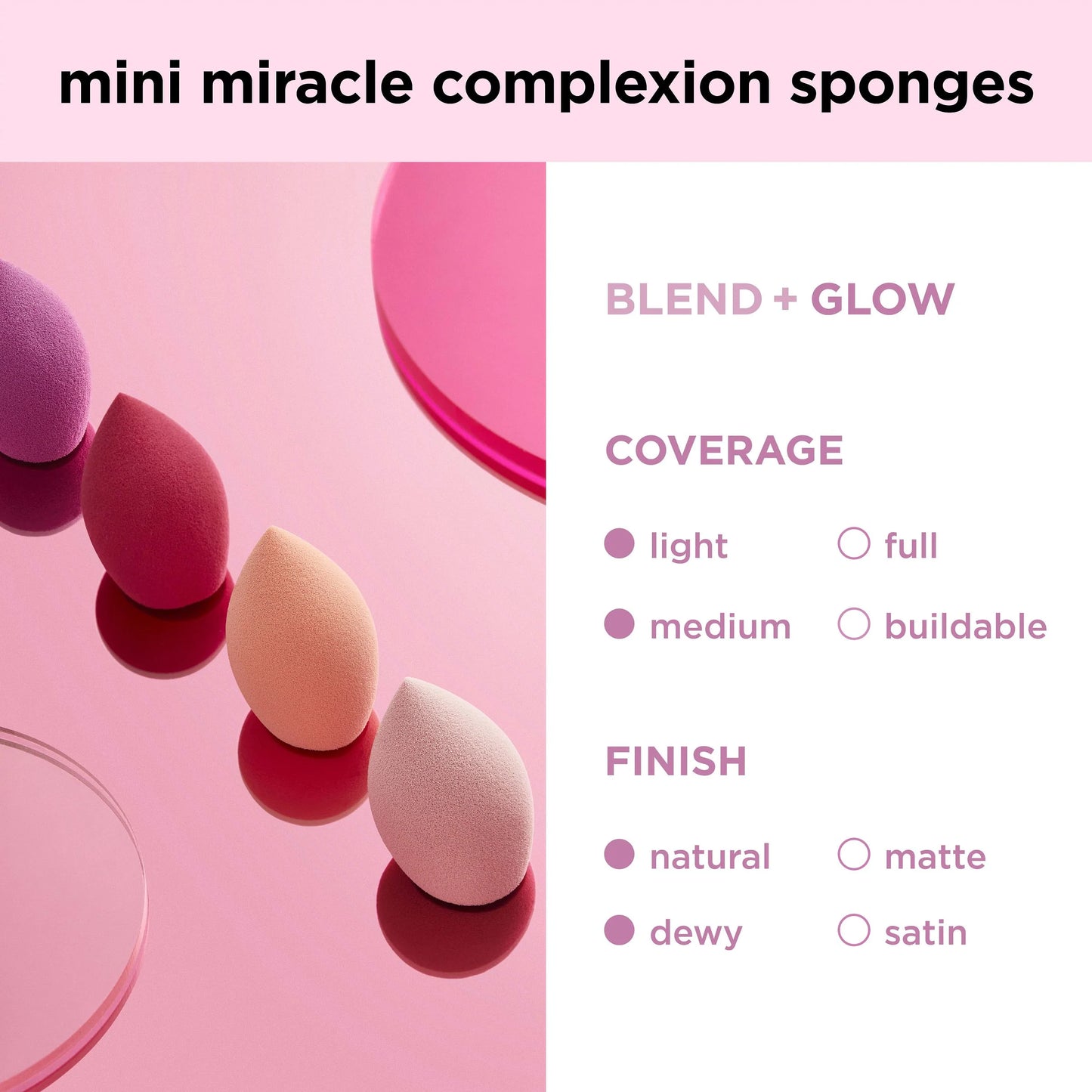 Miracle Mini Complexion Sponge, 4 Count
